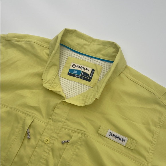 Magellan outdoors Yellow fish gear loose fit Shirt - Picture 2 of 9